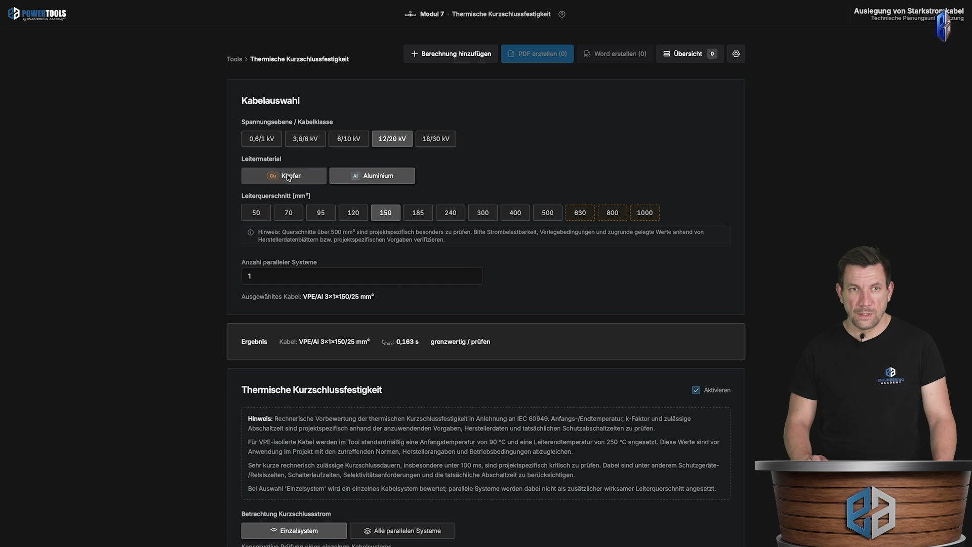 Thermische Kurzschlussfestigkeit prüfen